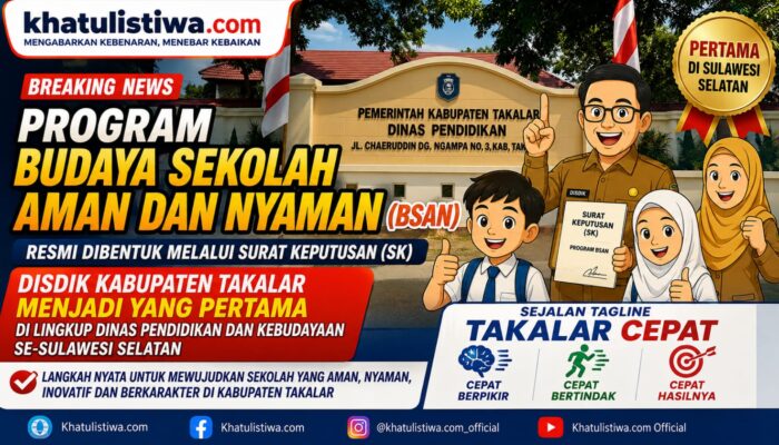 Takalar Cetak Sejarah! BSAN Pertama di Sulsel Resmi Dibentuk, Sekolah Aman Jadi Prioritas